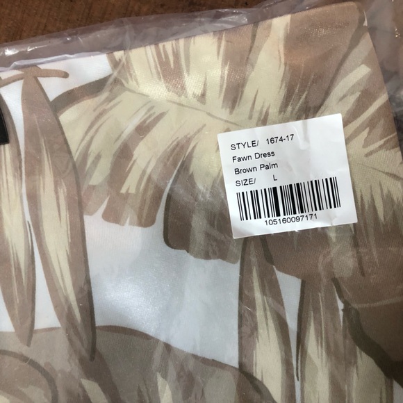 NWT Ser.o.ya Fawn Mini Dress in Brown Palm - Size L - Picture 7 of 8